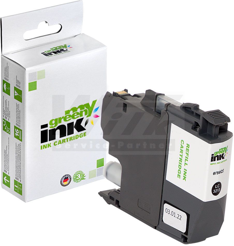 my green ink Tintenpatrone schwarz (101793) ersetzt LC-3213BK