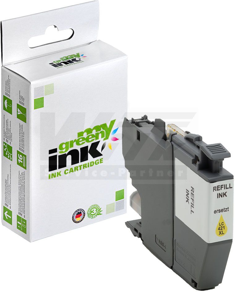 mygreen ink Tintenpatrone gelb ersetzt Brother LC-421XLY (102660)