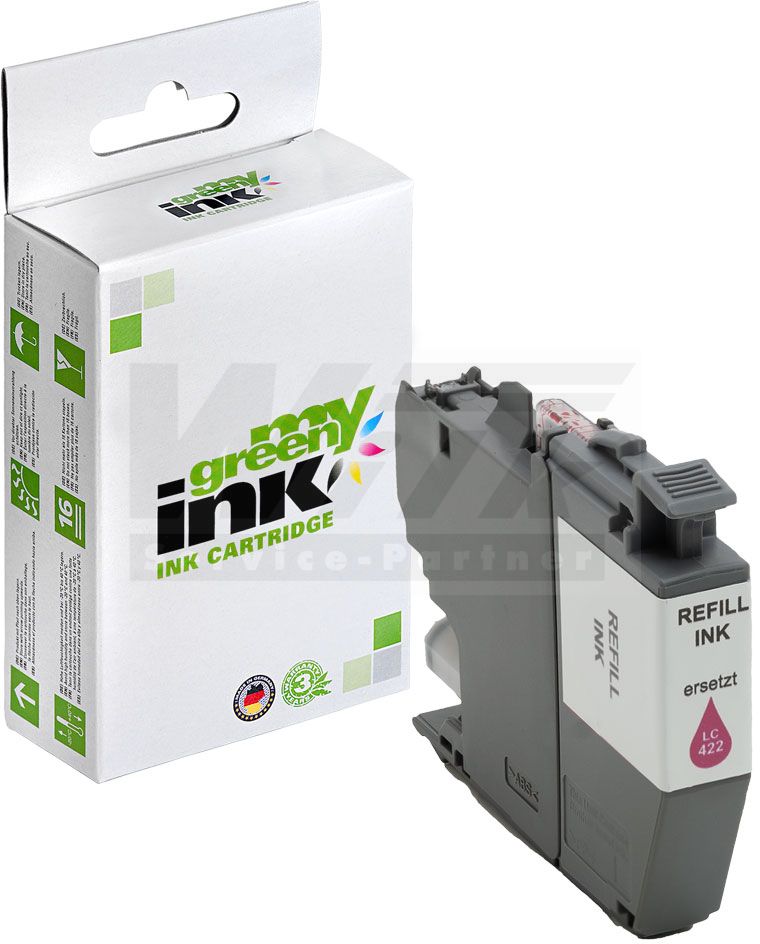 mygreen ink Tintenpatrone magenta ersetzt Brother LC-422M (102776)