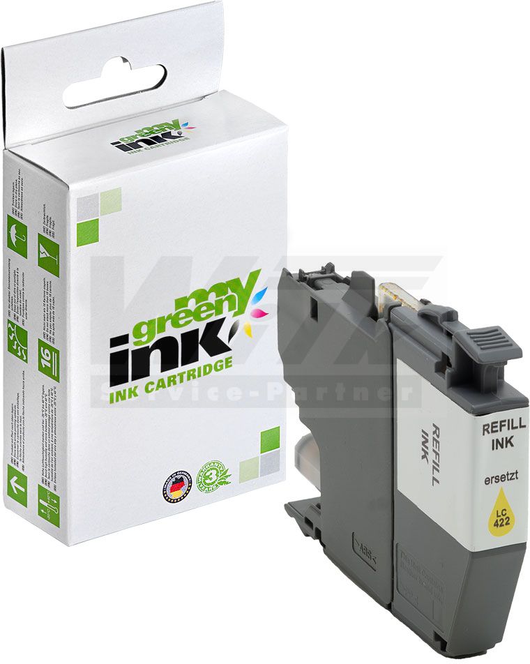 mygreen ink Tintenpatrone gelb ersetzt Brother LC-422Y (102783)