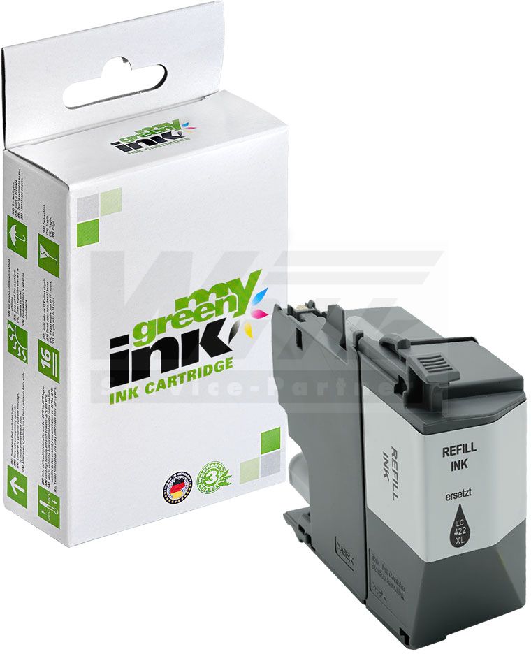 mygreen ink Tintenpatrone schwarz ersetzt Brother LC-422XLBK (102806)