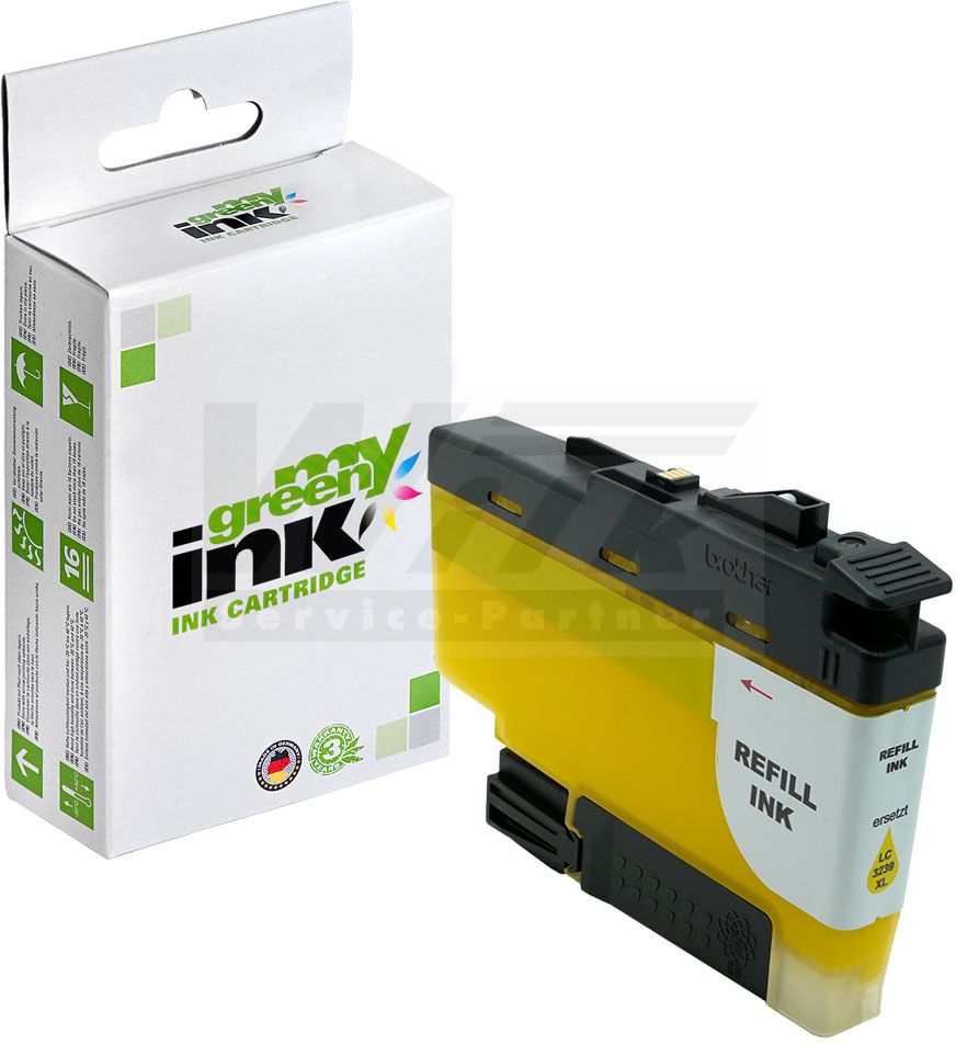 mygreen ink Tintenpatrone gelb ersetzt Brother LC-3239XLY (102981)