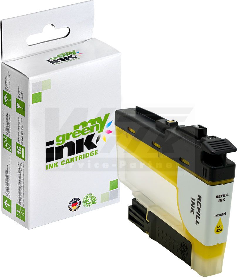 mygreen ink Tintenpatrone gelb ersetzt Brother LC-424Y (103094)