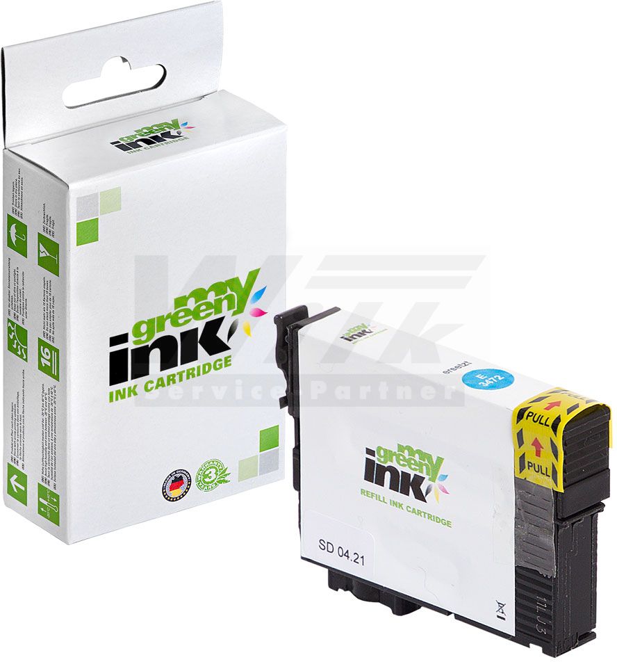 my green ink Tintenpatrone cyan (122255) ersetzt C13T34724010, 34XL