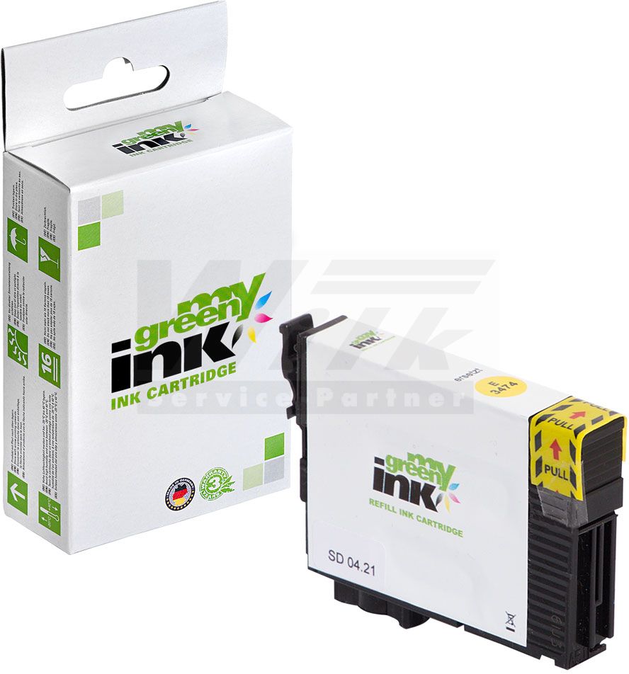 my green ink Tintenpatrone gelb (122279) ersetzt C13T34744010, 34XL