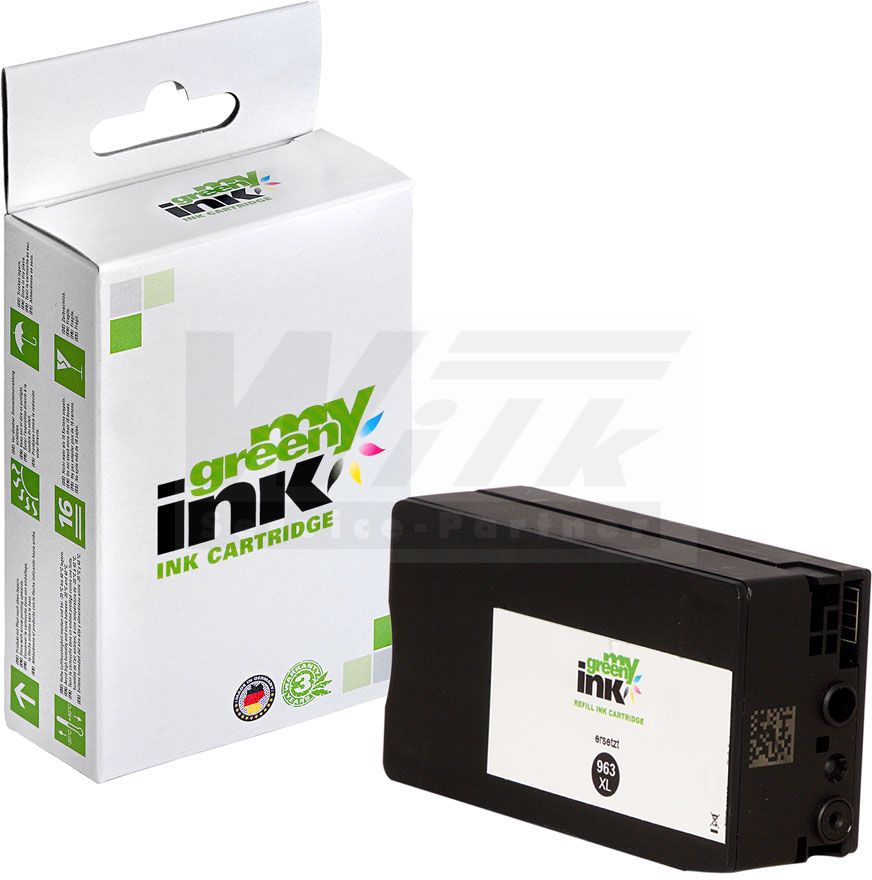 my green ink Tintenpatrone schwarz (137938) ersetzt 3JA30AE, 963XL