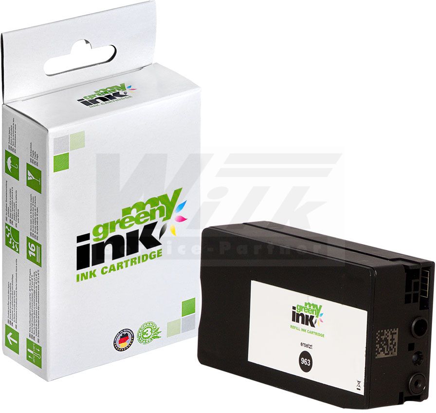 my green ink Tintenpatrone schwarz (138034) ersetzt 3JA26AE, 963