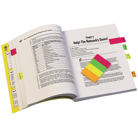 Q-CONNECT Haftmarker Neon - 20 x 50 mm, 4x 40 Streifen