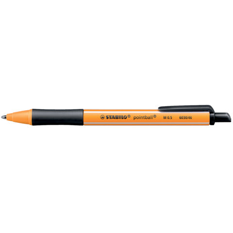 STABILO Kugelschreiber pointball® - 0,5 mm, Druckmechanik, schwarz
