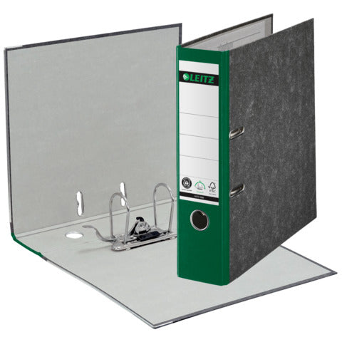 LEITZ 1080 Ordner Pappe A4 Wolkenmarmor, 80 mm, grün
