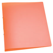 Q-CONNECT Ringbuch transparent - A4, 2-Ring, Ring-Ø 25 mm, orange-transparent