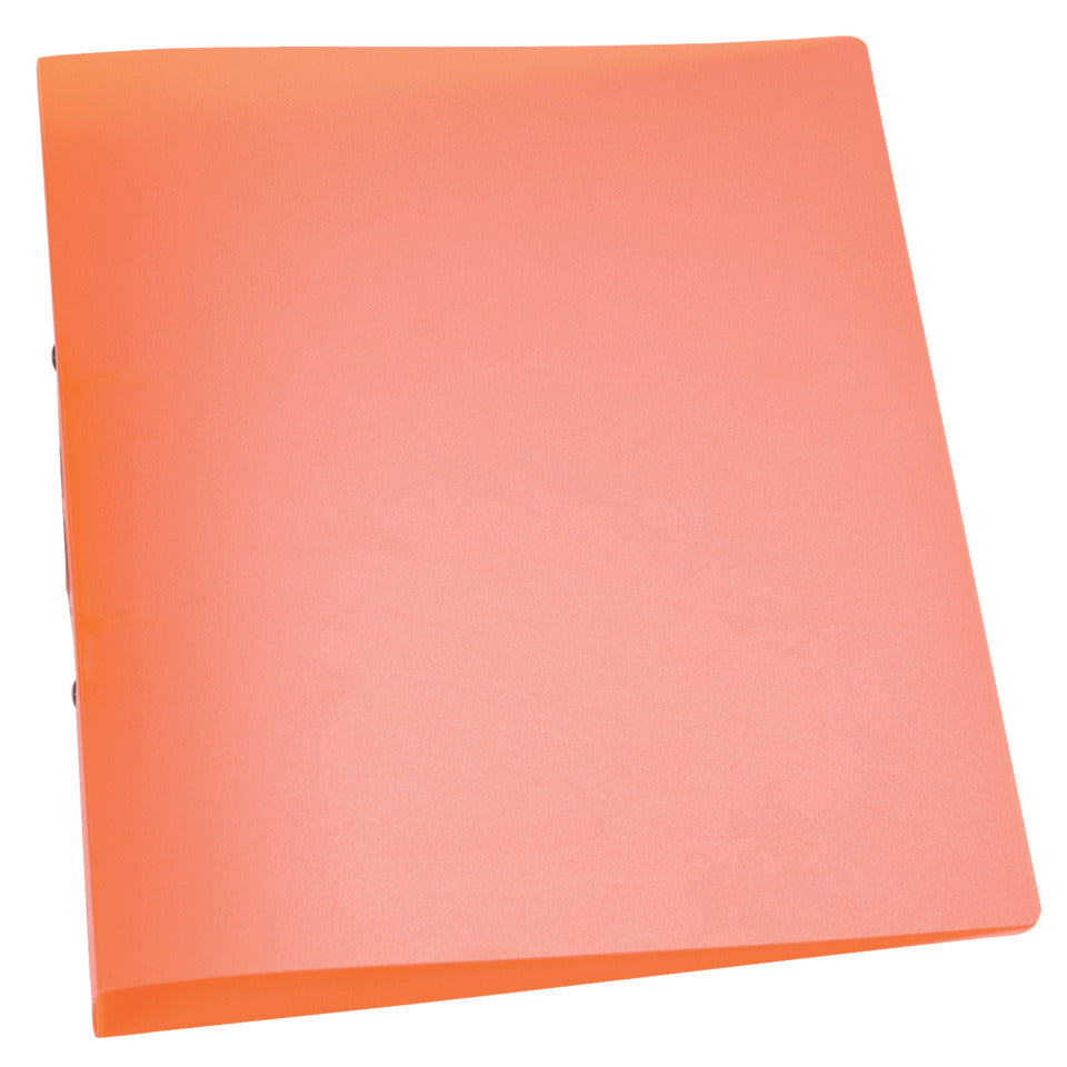 Q-CONNECT Ringbuch transparent - A4, 2-Ring, Ring-Ø 25 mm, orange-transparent