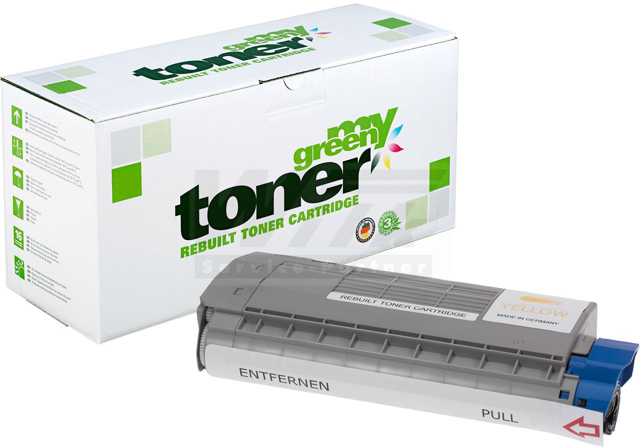 my green toner Toner-Kartusche gelb (182297) ersetzt 46507613