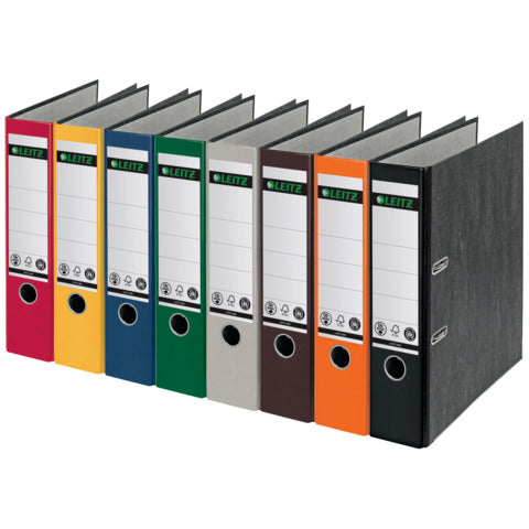 LEITZ 1080 Ordner Pappe A4 Wolkenmarmor, 80 mm, orange
