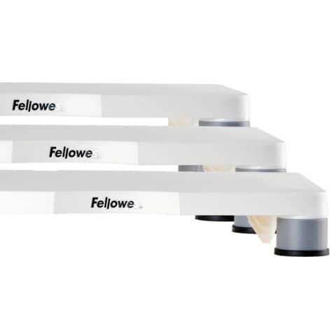 FELLOWES Monitor-Ständer Standard Smart Suites - höhenverstellbar, Kunststoff, platingrau