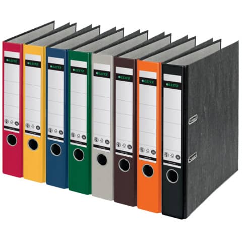 LEITZ 1050 Ordner Pappe A4 Wolkenmarmor, 52 mm, gelb