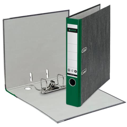 LEITZ 1050 Ordner Pappe A4 Wolkenmarmor, 52 mm, grün