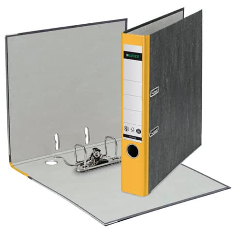 LEITZ 1050 Ordner Pappe A4 Wolkenmarmor, 52 mm, gelb