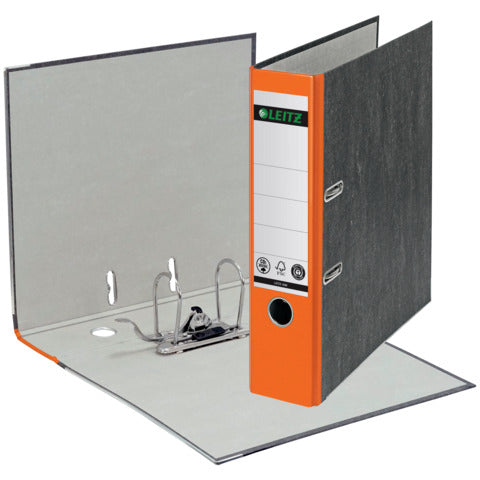 LEITZ 1080 Ordner Pappe A4 Wolkenmarmor, 80 mm, orange