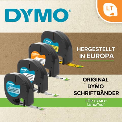 DYMO Schriftband Start Pack, 12mmx4m