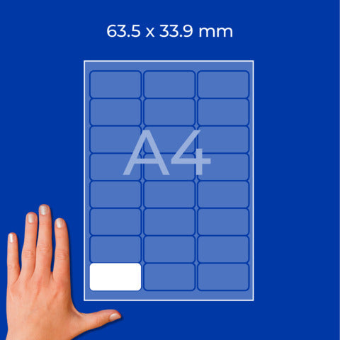 AVERY ZWECKFORM L7912-10 Ultra-Resistente Folien-Etiketten - A4, 240 Stück, 63,5 x 33,9 mm, 10 Blatt weiß