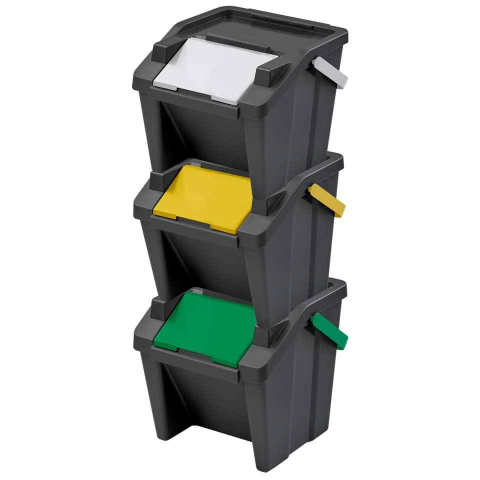 Abfalltrenner Tower 3ST 30L schwarz CEP 2810475991 8104707