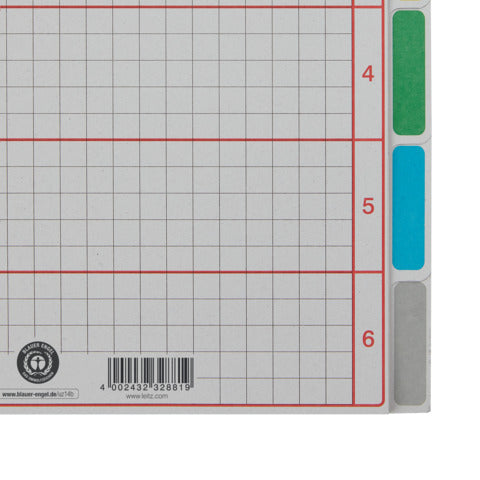 LEITZ 4350 Register - blanko, Karton, farbig bedruckt, A4, 6 Blatt