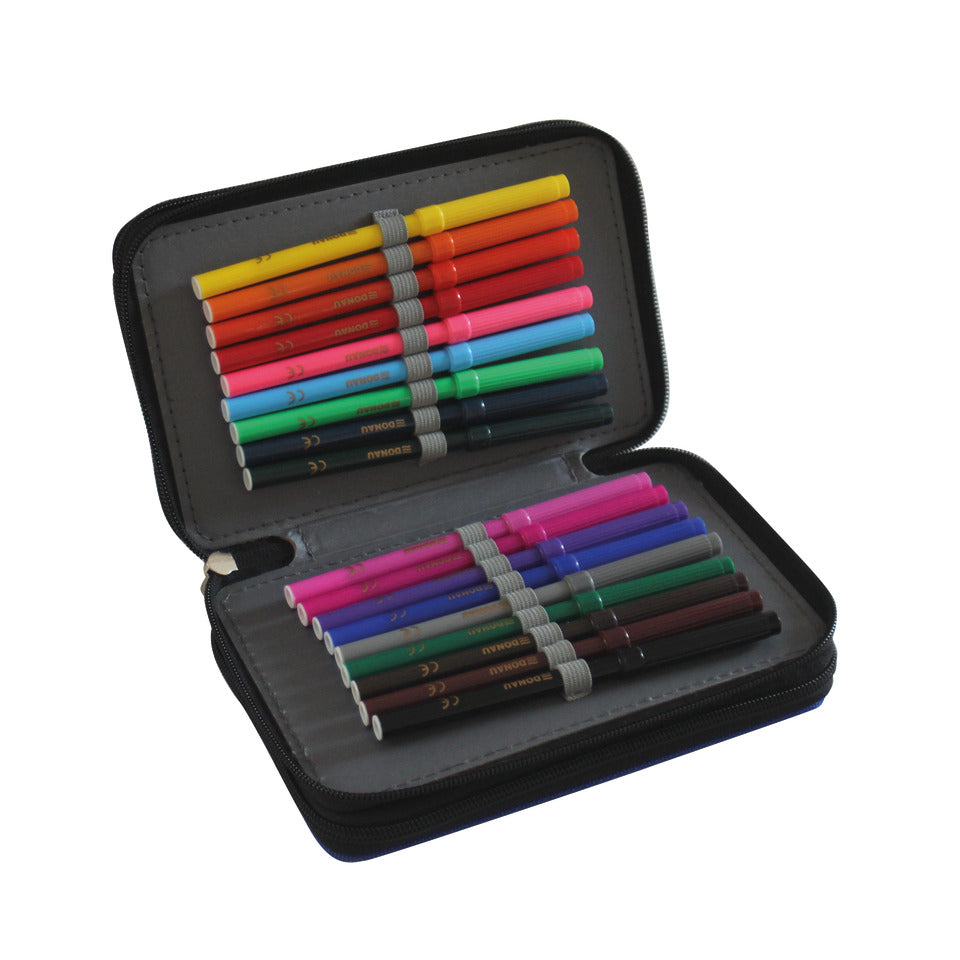 Schüleretui Einhorn, 3-Stock, gefüllt DONAU 6776100-19