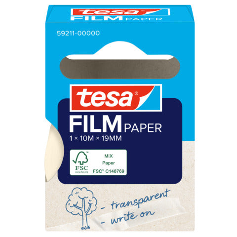 Klebefilm Papier transparent TESA 59211-00000-00 19mm x10m