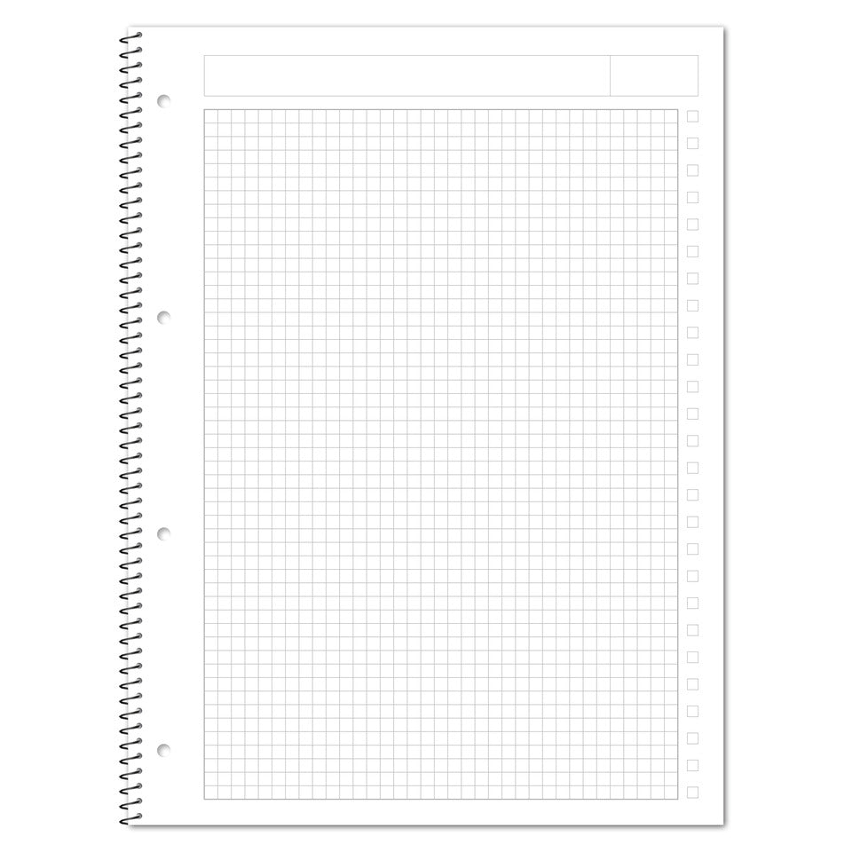 Collegeblock A4 80 Blatt kariert weiß URSUS Style 608546000 Organize Kopfzeile