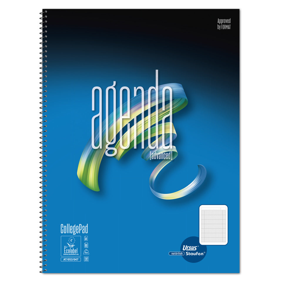 Collegeblock A4 80 Blatt kariert weiß URSUS Style 608547000 Agenda Wochenplan