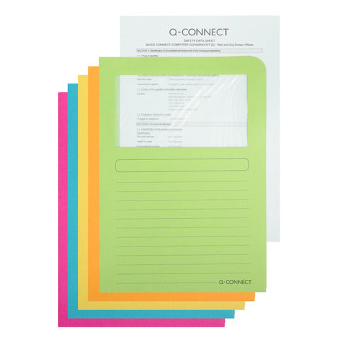 Q-CONNECT Umlaufmappe, A4, Pappe, gelb