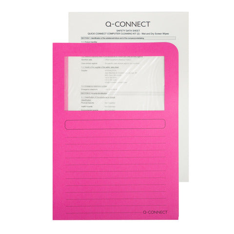 Q-CONNECT Umlaufmappe, A4, Pappe, pink