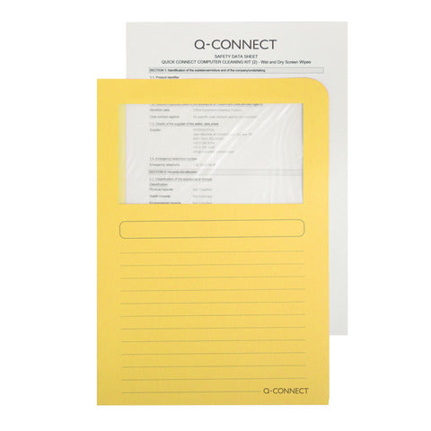 Q-CONNECT Umlaufmappe, A4, Pappe, gelb