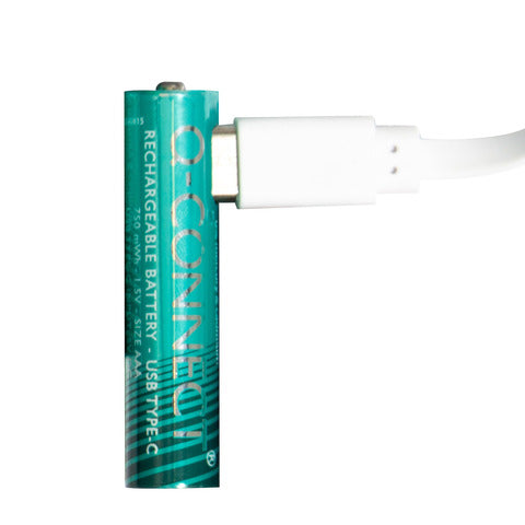 Q-CONNECT Batterie Akku/USB-C, HR03/AAA/Micro, NiMH 500mAh, 4 Stück