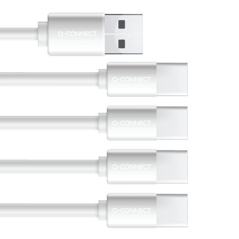 Q-CONNECT Batterie Akku/USB-C, HR03/AAA/Micro, NiMH 500mAh, 4 Stück