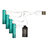 Q-CONNECT Batterie Akku/USB-C, HR03/AAA/Micro, NiMH 500mAh, 4 Stück