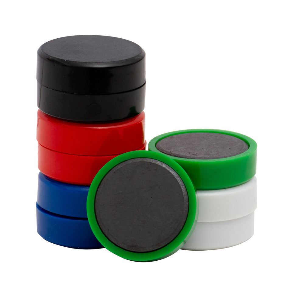 Q-CONNECT Magnet Ø35mm sortiert, 10 Stück