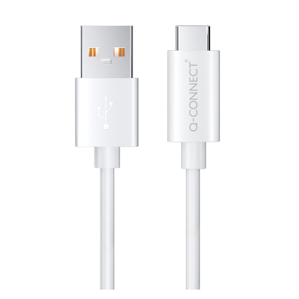 Q-CONNECT Ladekabel USB-C 3.1/USB-A 3.0 1,2m weiß