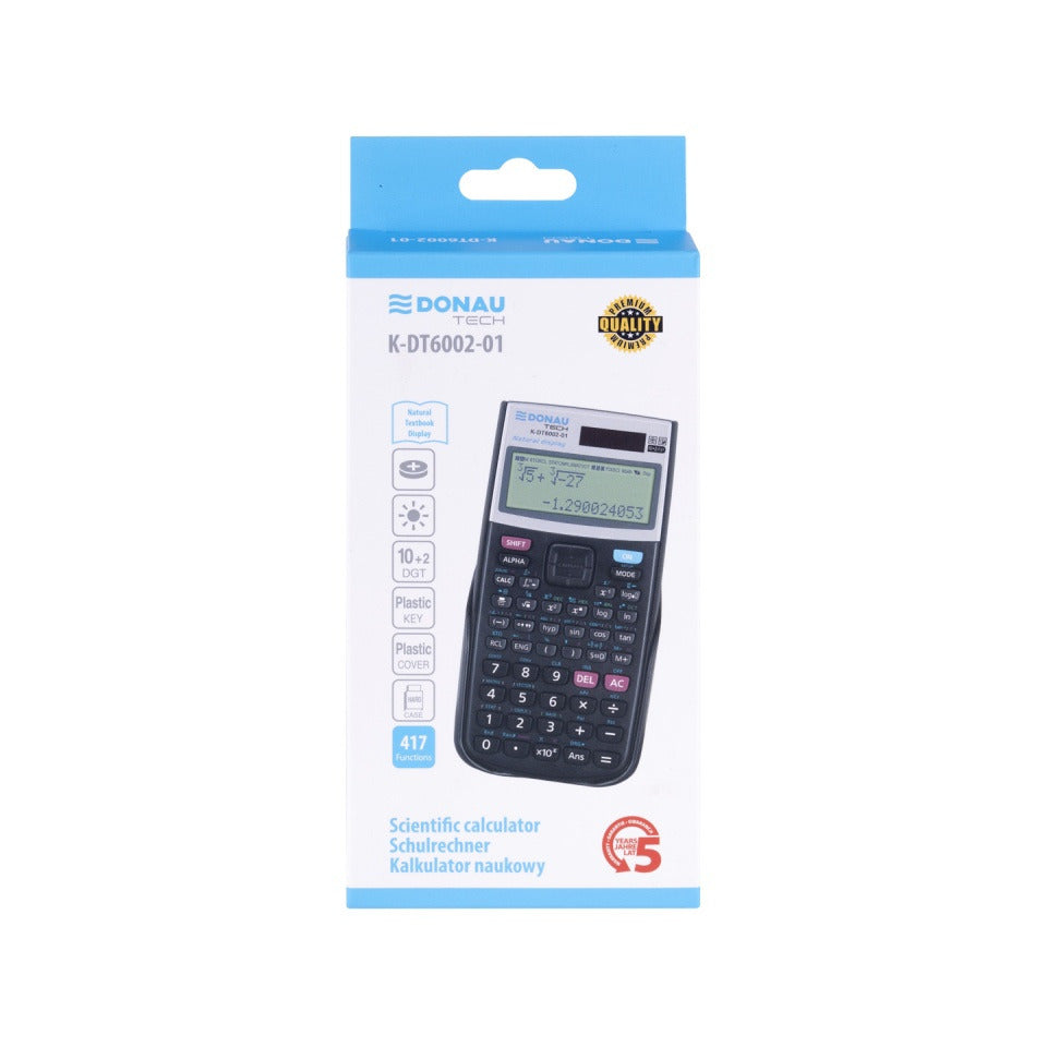 Schulrechner wissenschaftlich, schwarz DONAU K-DT6002-01