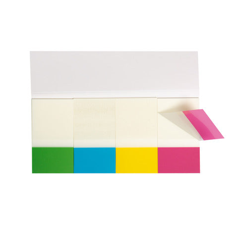 Q-CONNECT Haftmarker Transparent - 25 x 45 mm, 4 x 40 Streifen
