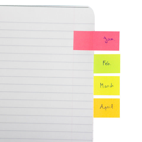 Q-CONNECT Haftmarker Neon - 20 x 50 mm, 4x 40 Streifen