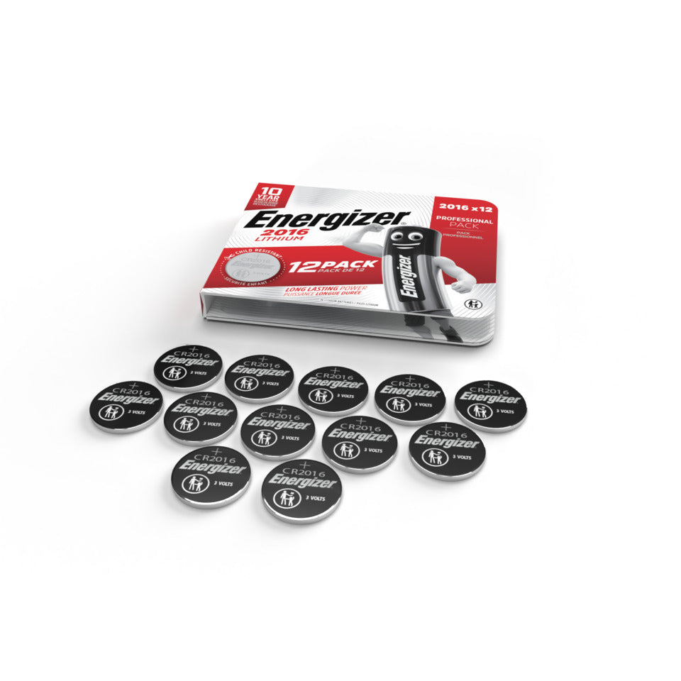 ENERGIZER Knopfzellen-Batterie Lithium CR2016, 12 Stück