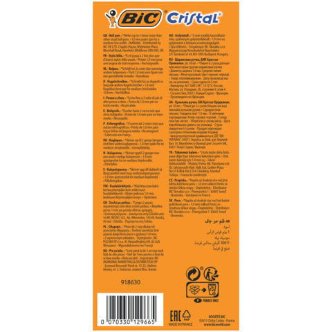 BIC Kugelschreiber Cristal® Original - 0,4 mm, schwarz (dokumentenecht)