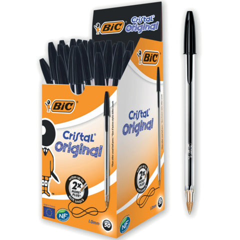 BIC Kugelschreiber Cristal® Original - 0,4 mm, schwarz (dokumentenecht)