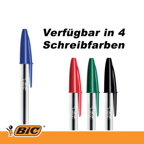 BIC Kugelschreiber Cristal® Original - 0,4 mm, schwarz (dokumentenecht)