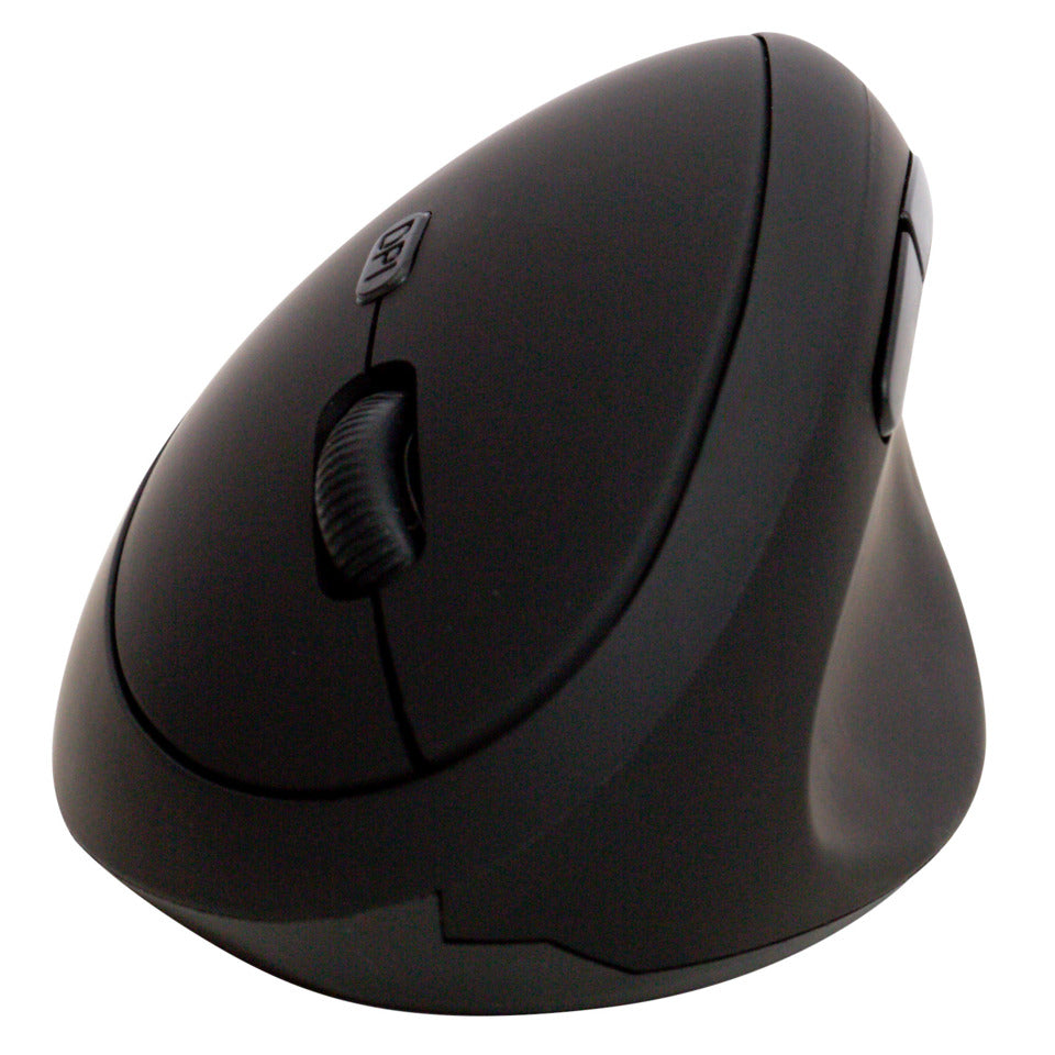 Q-CONNECT Maus Vertical Ergo kabellos Funk schwarz