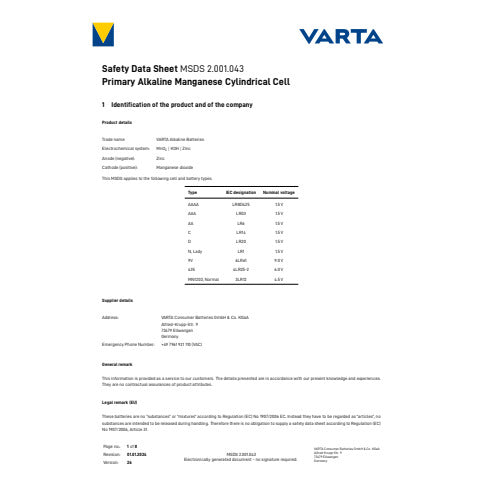 VARTA Batterie Longlife Power Cube Pack, LR6/AA/Mignon, 24 Stück