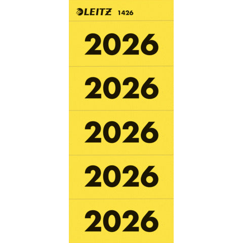 LEITZ 1426 Inhaltsschild 2026 - selbstklebend, 100 Stück, gelb