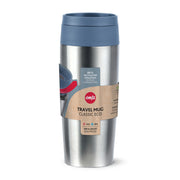 Isolierbecher Travel Mug, 0,36L, edelstahl/blau EMSA N2024100